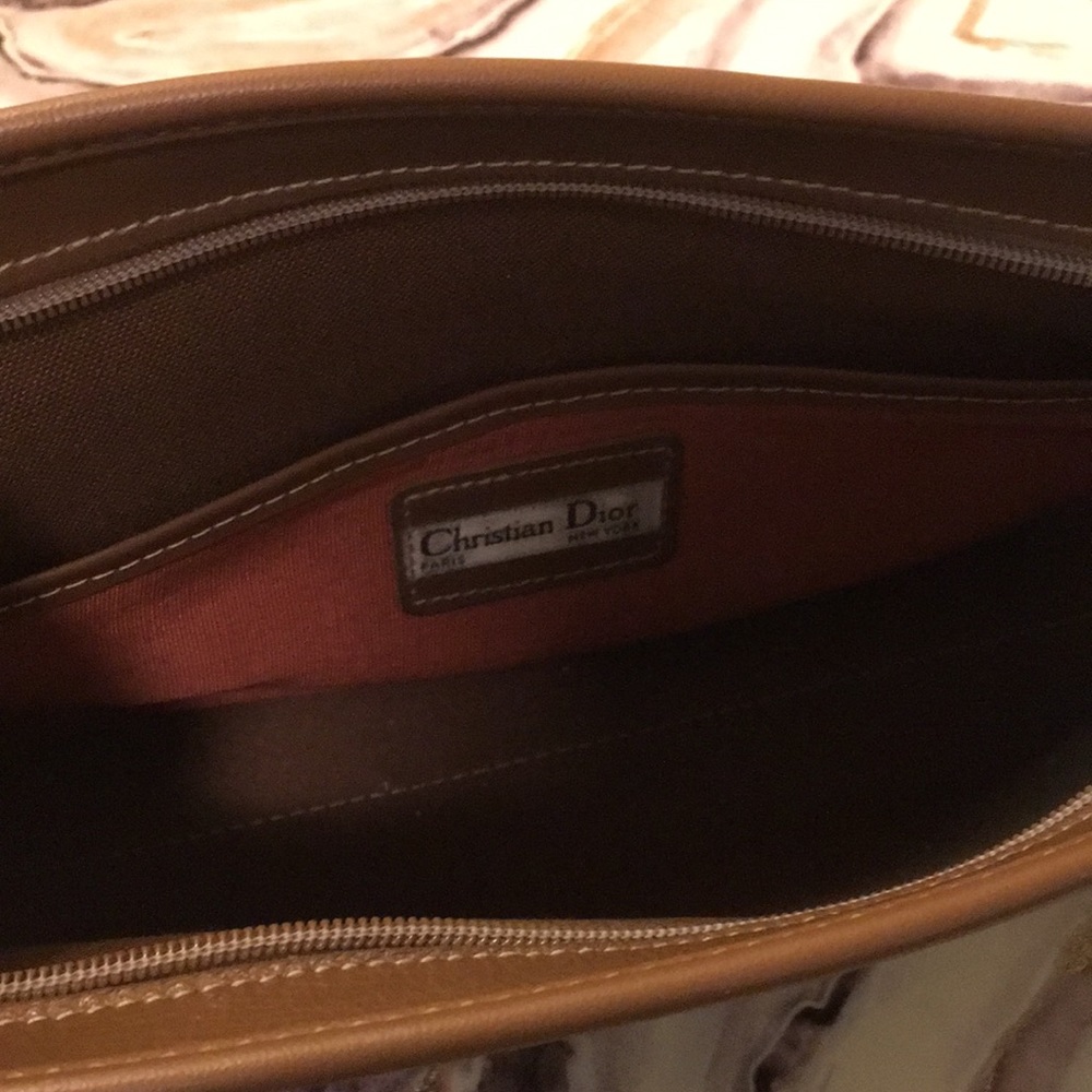 Vintage Christian Dior Honeycomb Monogram Leather Toiletry Clutch - Picture 8 of 9